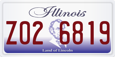 IL license plate Z026819