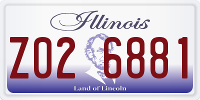 IL license plate Z026881