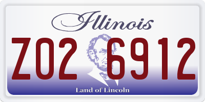 IL license plate Z026912