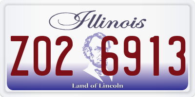 IL license plate Z026913