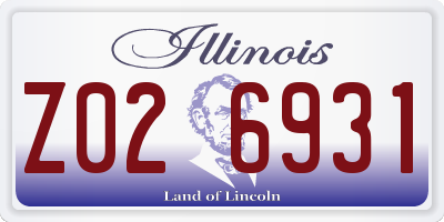 IL license plate Z026931