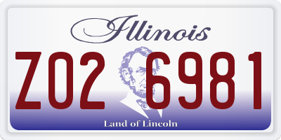 IL license plate Z026981