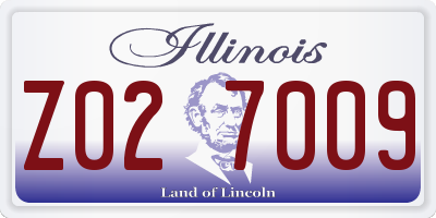 IL license plate Z027009