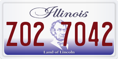IL license plate Z027042