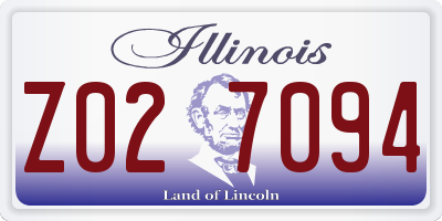 IL license plate Z027094