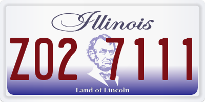 IL license plate Z027111