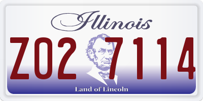 IL license plate Z027114