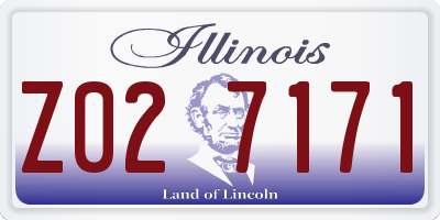 IL license plate Z027171