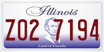 IL license plate Z027194