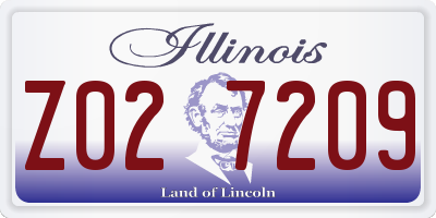 IL license plate Z027209