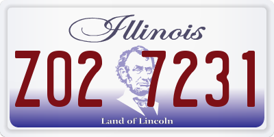 IL license plate Z027231