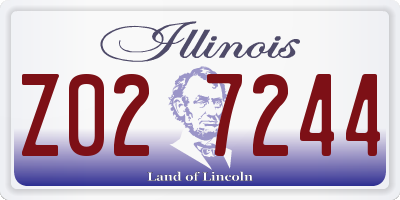 IL license plate Z027244