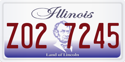 IL license plate Z027245