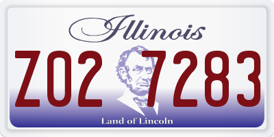 IL license plate Z027283
