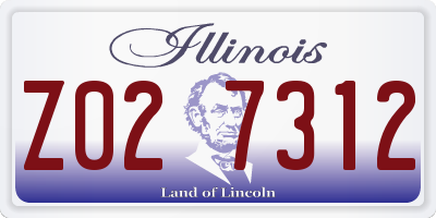 IL license plate Z027312