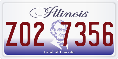 IL license plate Z027356