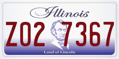 IL license plate Z027367