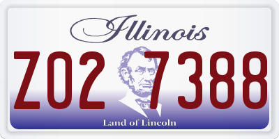 IL license plate Z027388