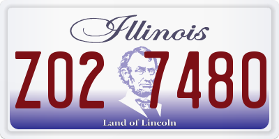 IL license plate Z027480