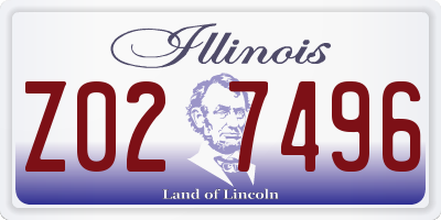 IL license plate Z027496