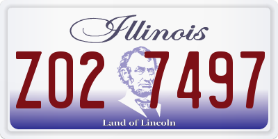 IL license plate Z027497
