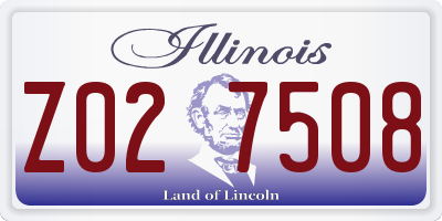 IL license plate Z027508