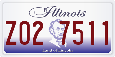 IL license plate Z027511