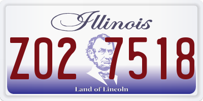 IL license plate Z027518