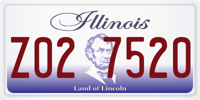 IL license plate Z027520