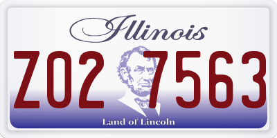 IL license plate Z027563