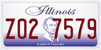 IL license plate Z027579