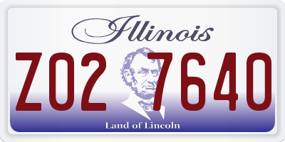IL license plate Z027640