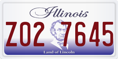 IL license plate Z027645