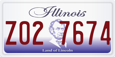 IL license plate Z027674