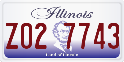 IL license plate Z027743