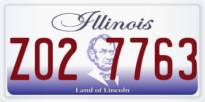 IL license plate Z027763