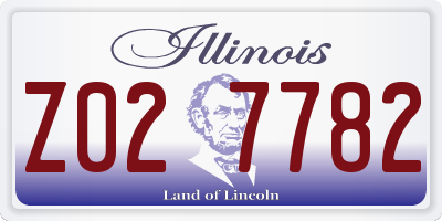 IL license plate Z027782