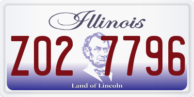 IL license plate Z027796