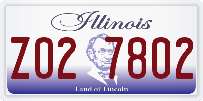 IL license plate Z027802