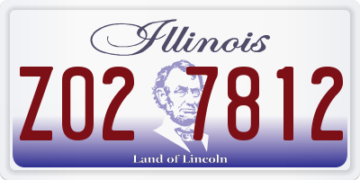 IL license plate Z027812