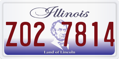IL license plate Z027814