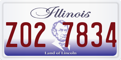 IL license plate Z027834