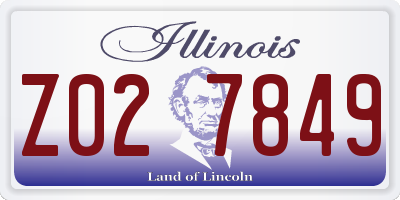 IL license plate Z027849