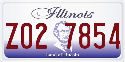 IL license plate Z027854