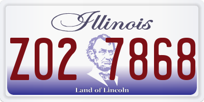 IL license plate Z027868