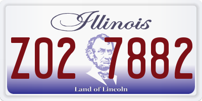 IL license plate Z027882