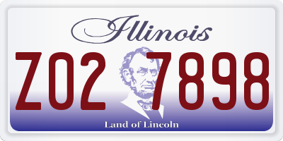 IL license plate Z027898