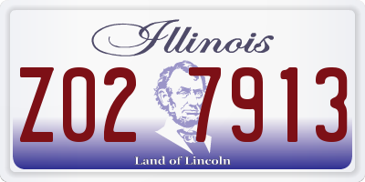 IL license plate Z027913