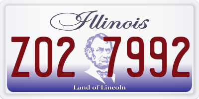 IL license plate Z027992