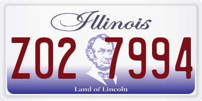 IL license plate Z027994